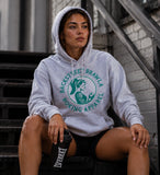 Womens Brawla Queen Hoodie - White Marle