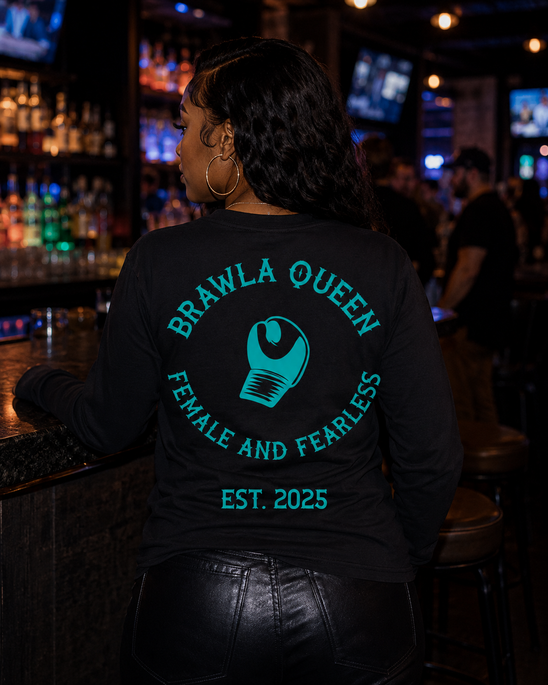 Womens Brawla Queen Long Sleeve Tee
