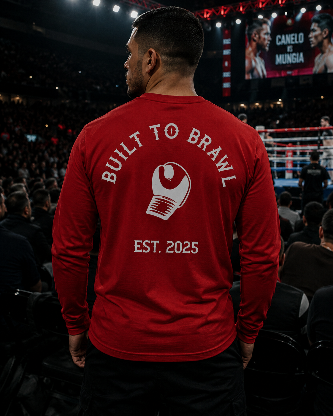 Mens Built to Brawl Long Sleeve Tee