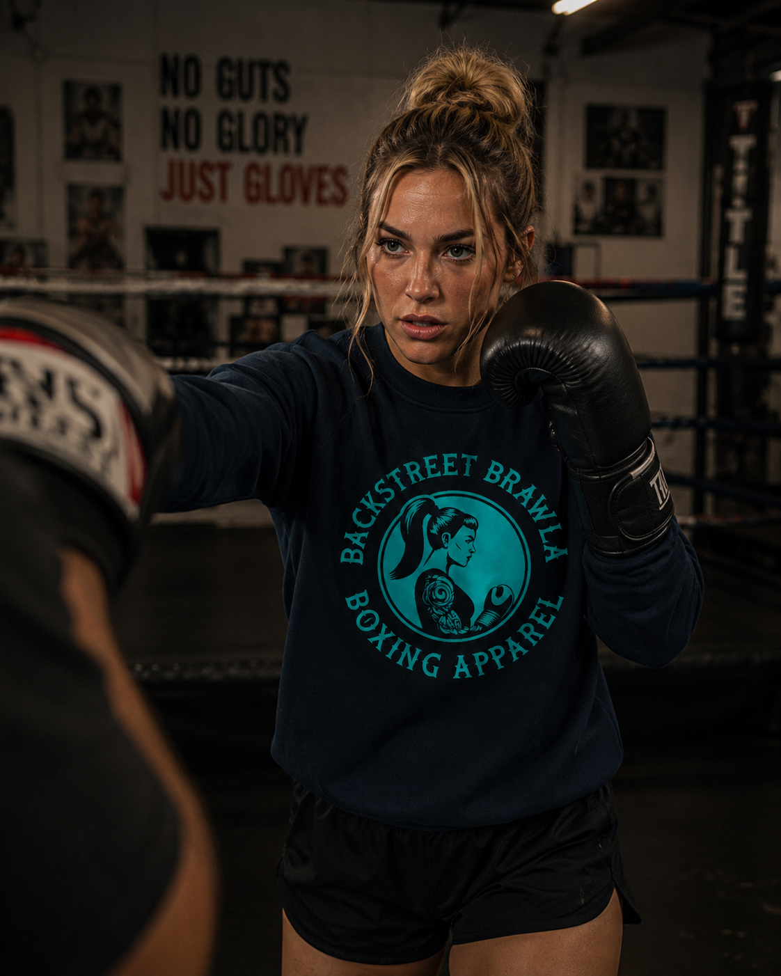 Womens Eat Sleep Brawl Repeat Jumper