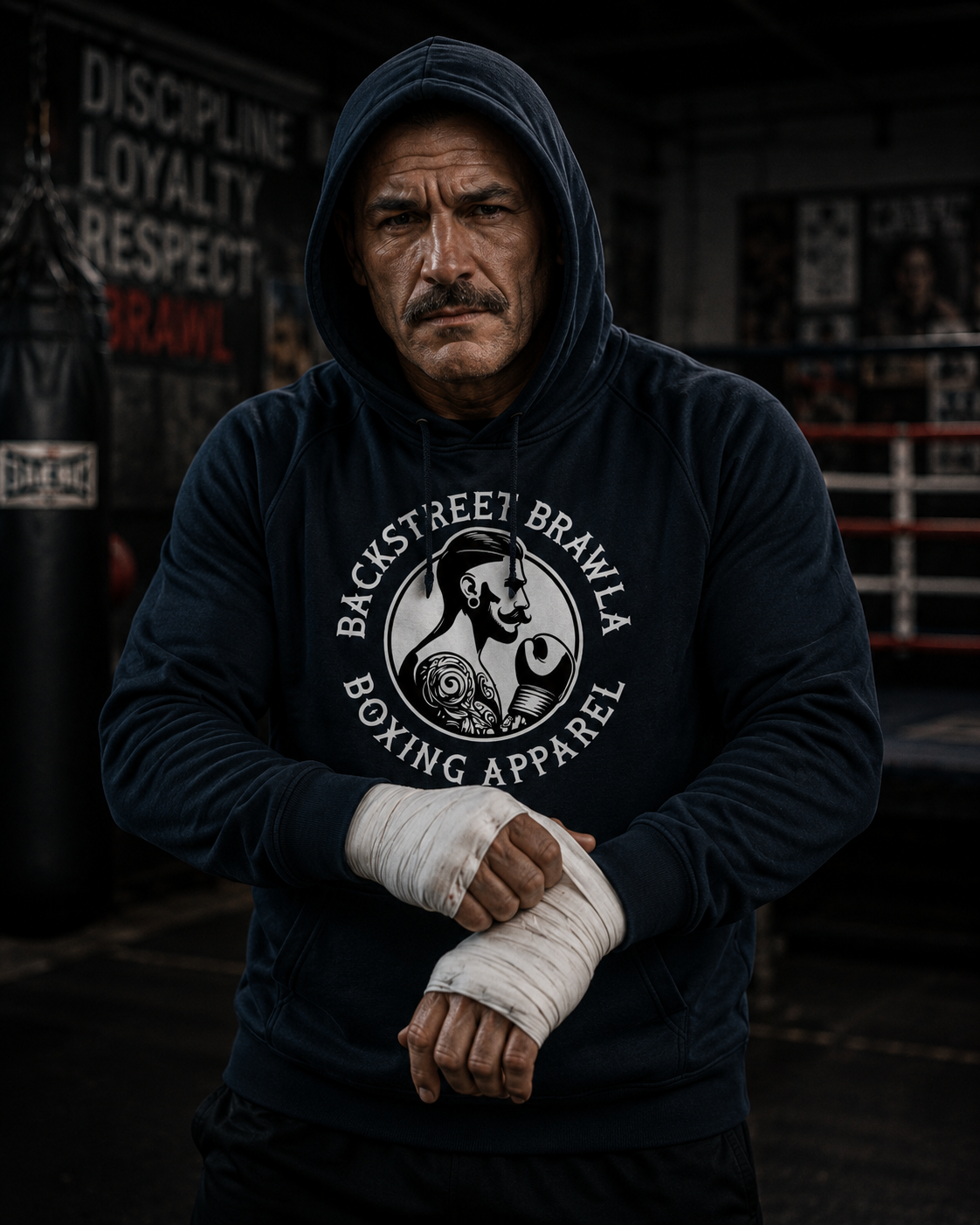 Mens Eat Sleep Brawl Repeat Hoodie