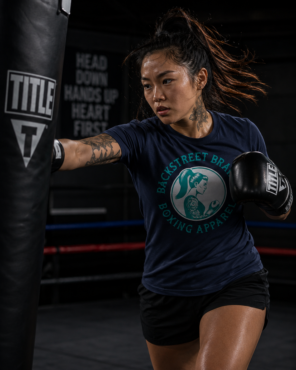 Womens Eat Sleep Brawl Repeat T- Shirt