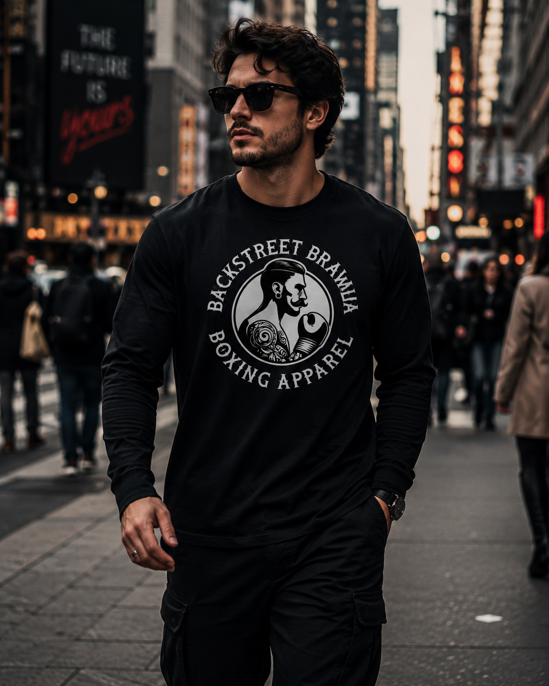 Mens Built to Brawl Long Sleeve Tee