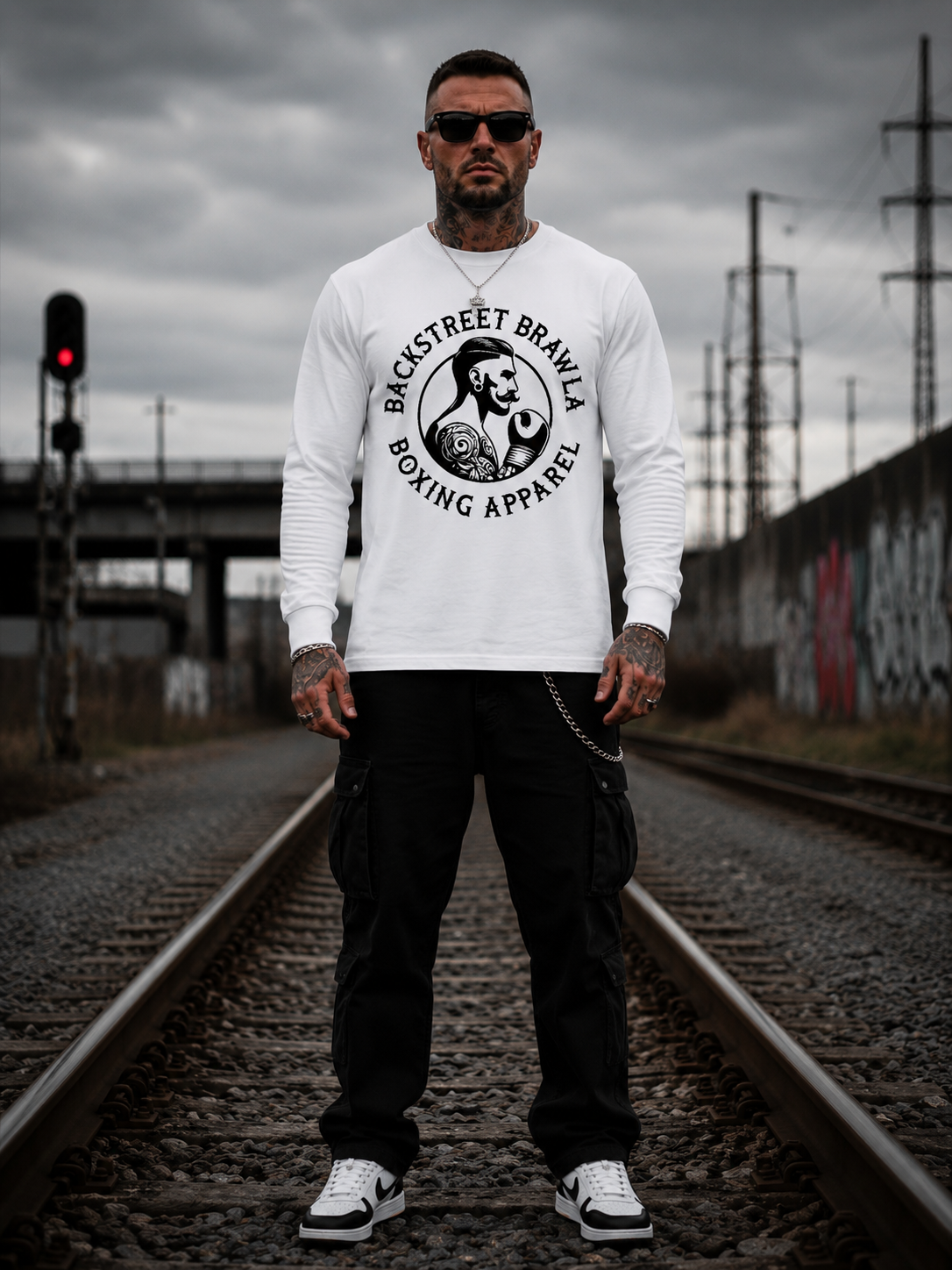 Mens Built to Brawl Long Sleeve Tee