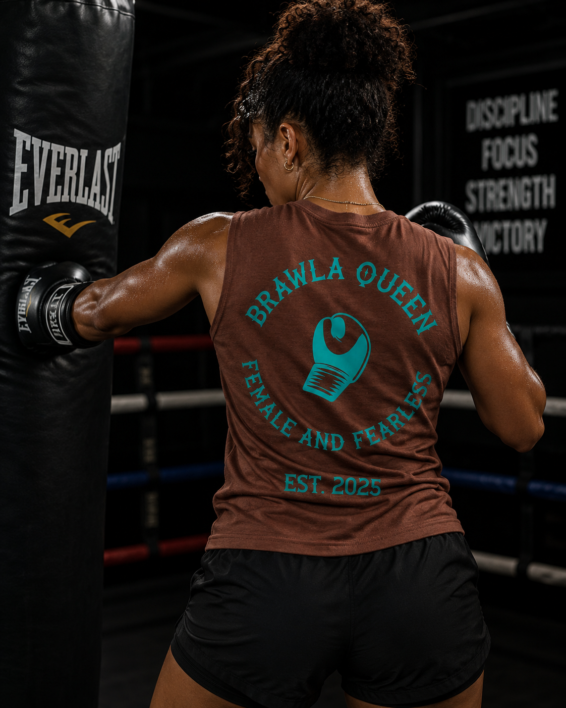 Womens Brawla Queen Singlet Top