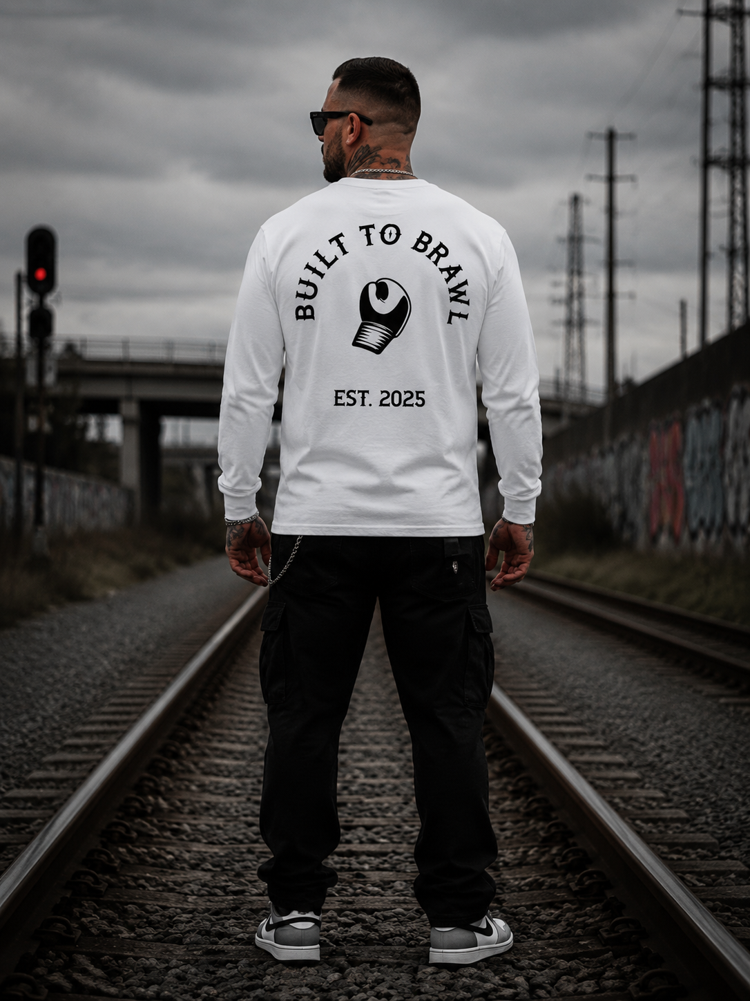 Mens Built to Brawl Long Sleeve Tee