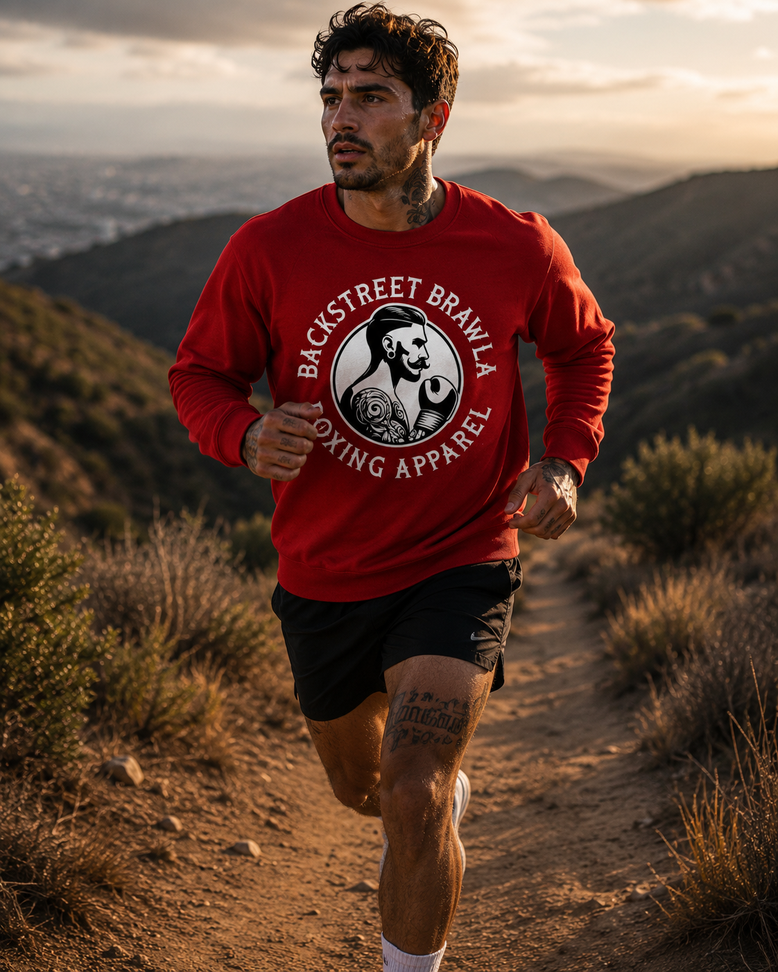 Mens Eat Sleep Brawl Repeat Jumper