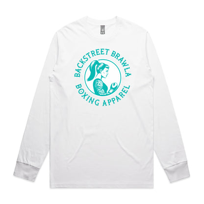 Womens Eat Sleep Brawl Repeat Long Sleeve Tee