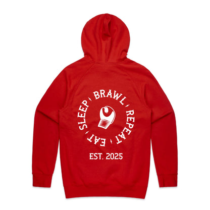 Mens Eat Sleep Brawl Repeat Hoodie