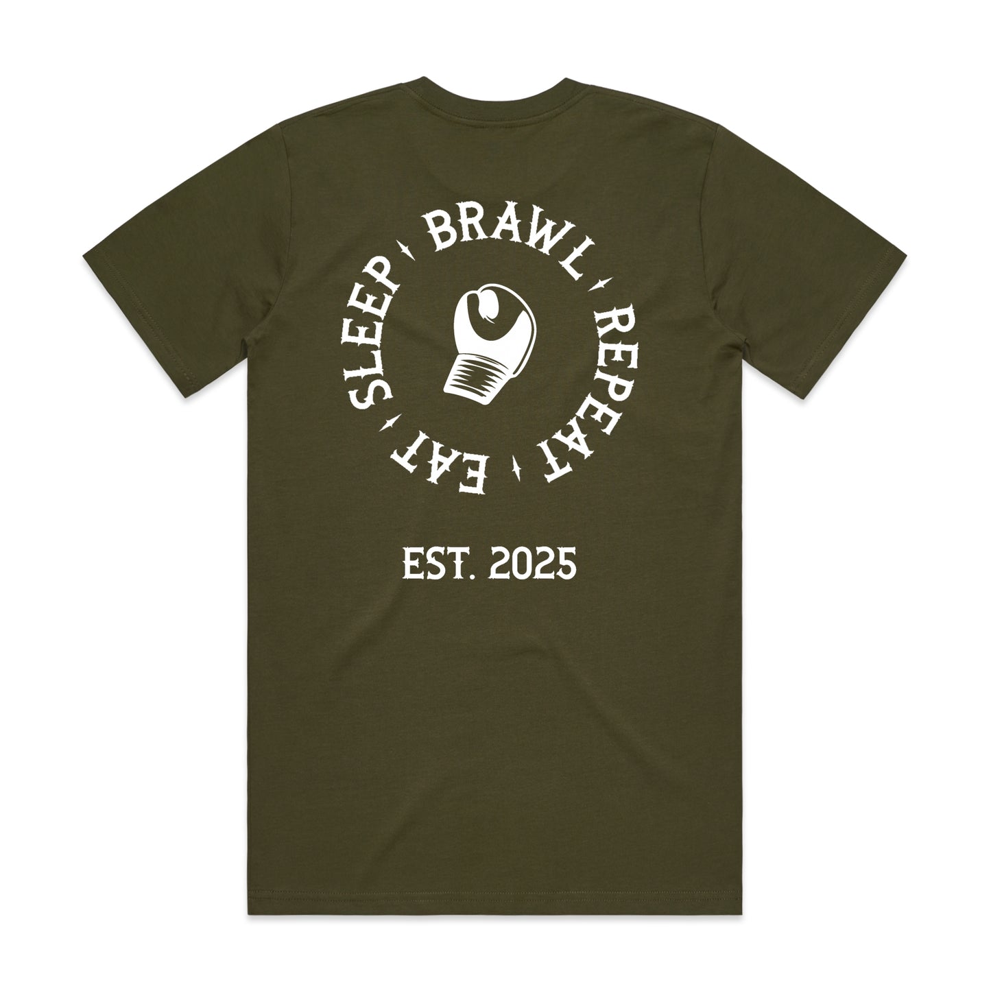 Mens Eat Sleep Brawl Repeat T-Shirt