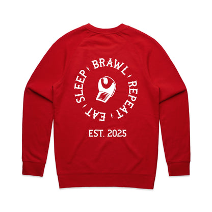 Mens Eat Sleep Brawl Repeat Jumper