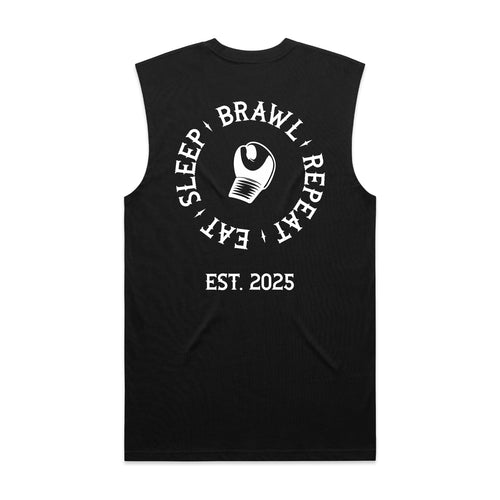 Mens Eat Sleep Brawl Repeat Singlet Top