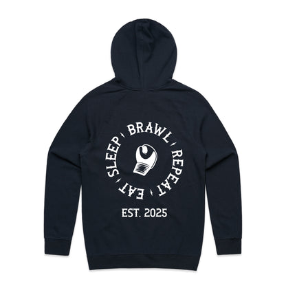 Mens Eat Sleep Brawl Repeat Hoodie