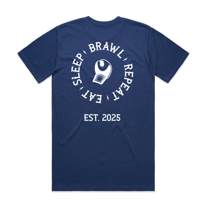 Mens Eat Sleep Brawl Repeat T-Shirt