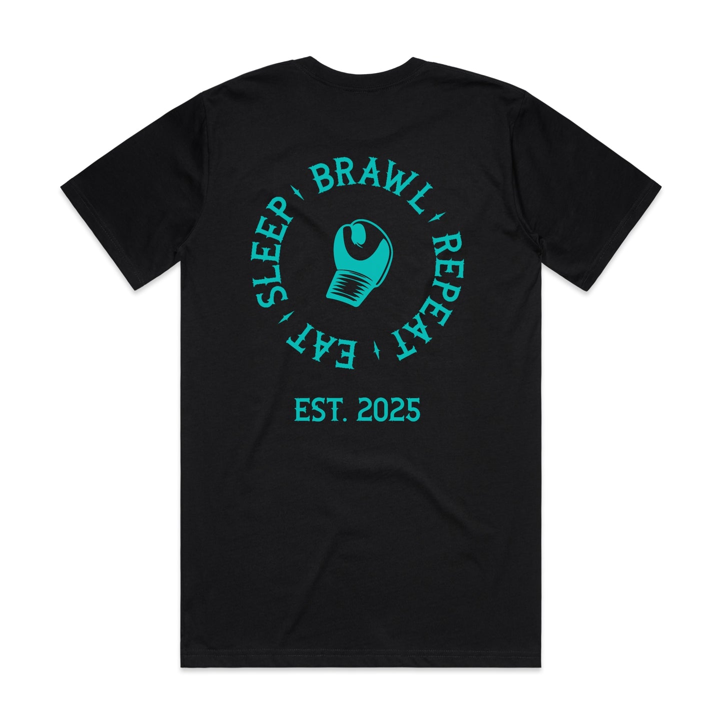 Womens Eat Sleep Brawl Repeat T- Shirt