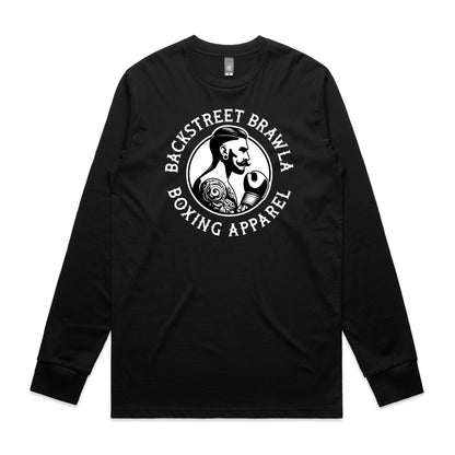 Mens Eat Sleep Brawl Repeat Long Sleeve Tee