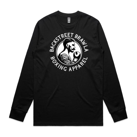 Mens Eat Sleep Brawl Repeat Long Sleeve Tee