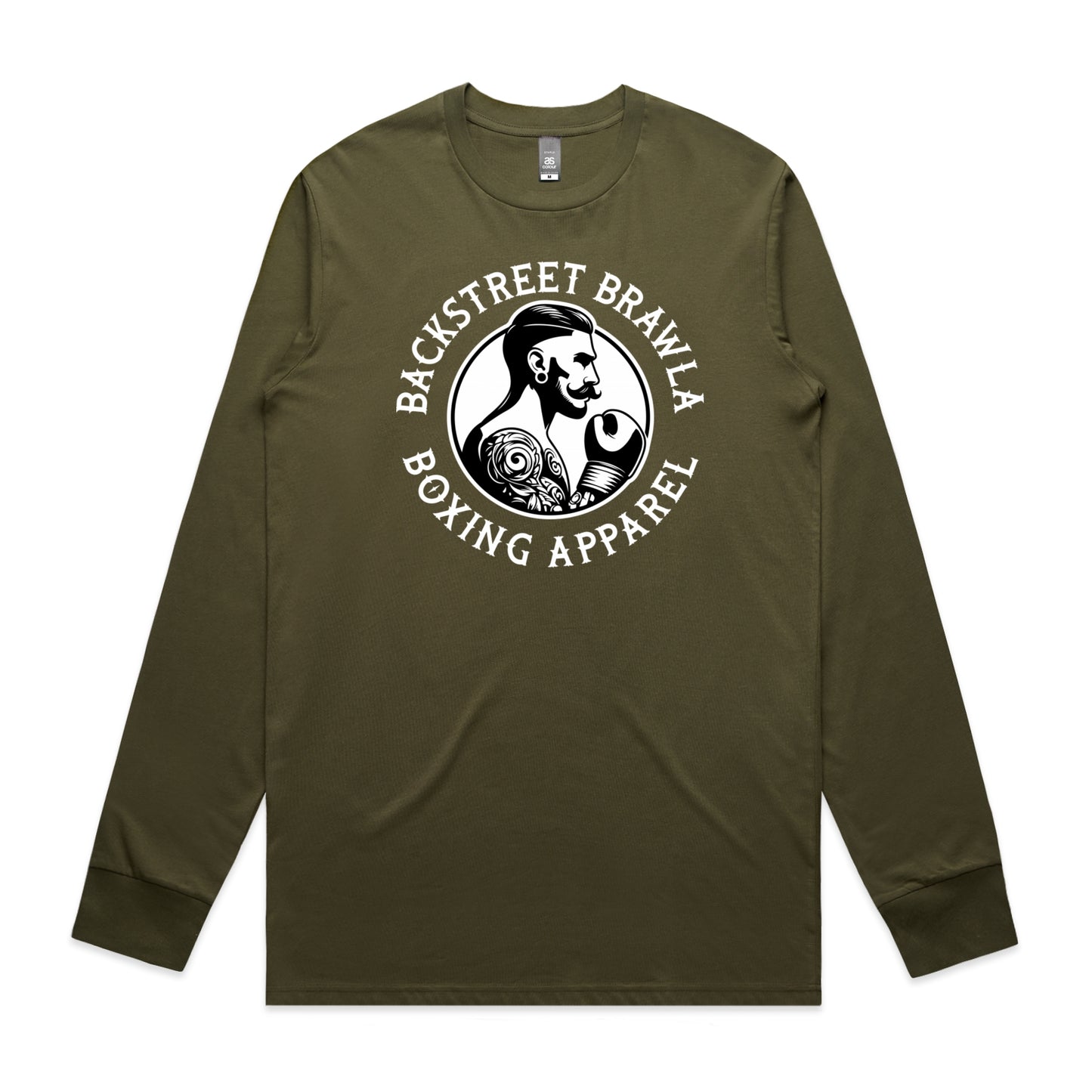 Mens Eat Sleep Brawl Repeat Long Sleeve Tee