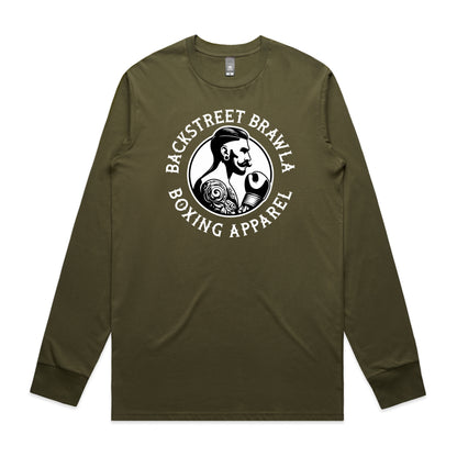 Mens Eat Sleep Brawl Repeat Long Sleeve Tee