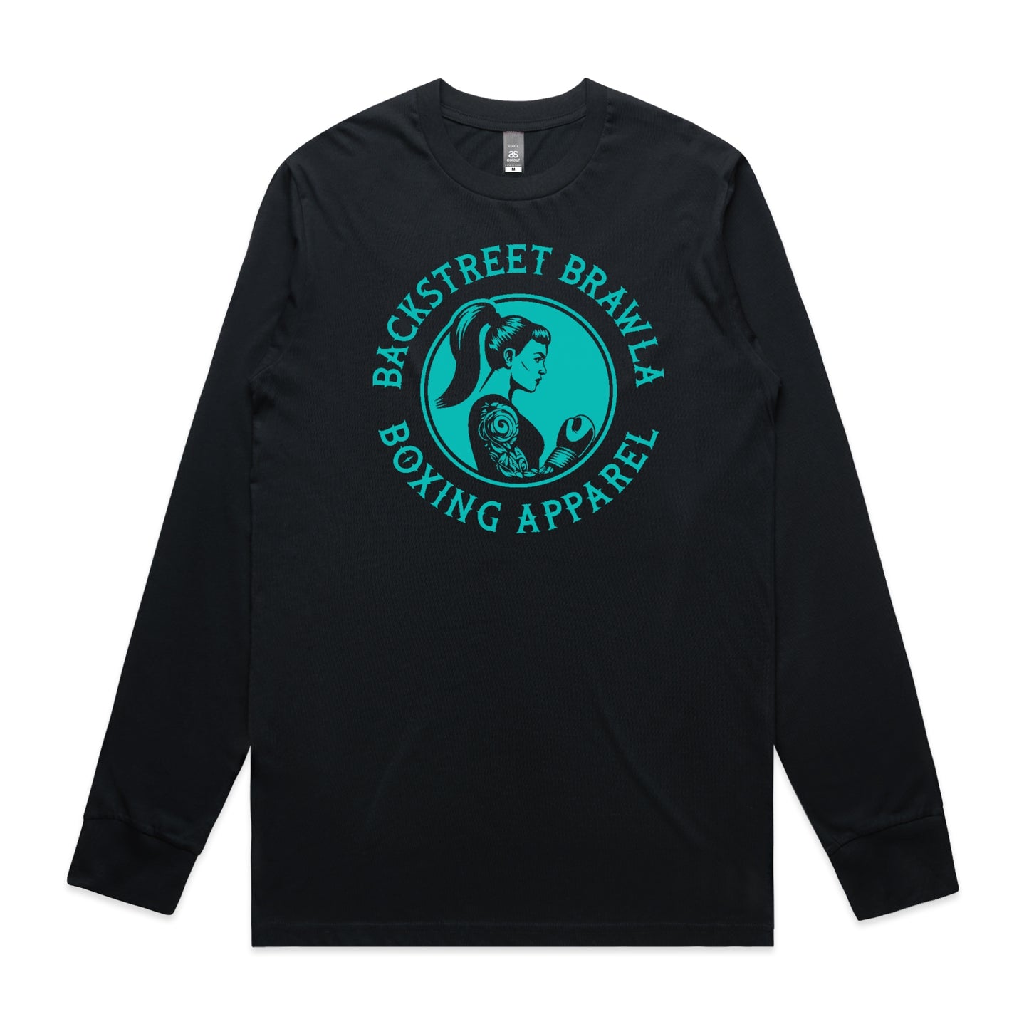 Womens Eat Sleep Brawl Repeat Long Sleeve Tee