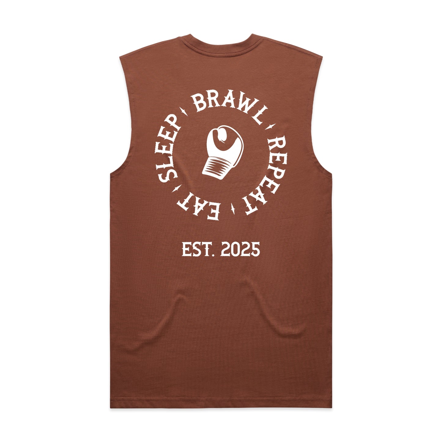 Mens Eat Sleep Brawl Repeat Singlet Top