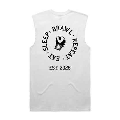 Mens Eat Sleep Brawl Repeat Singlet Top