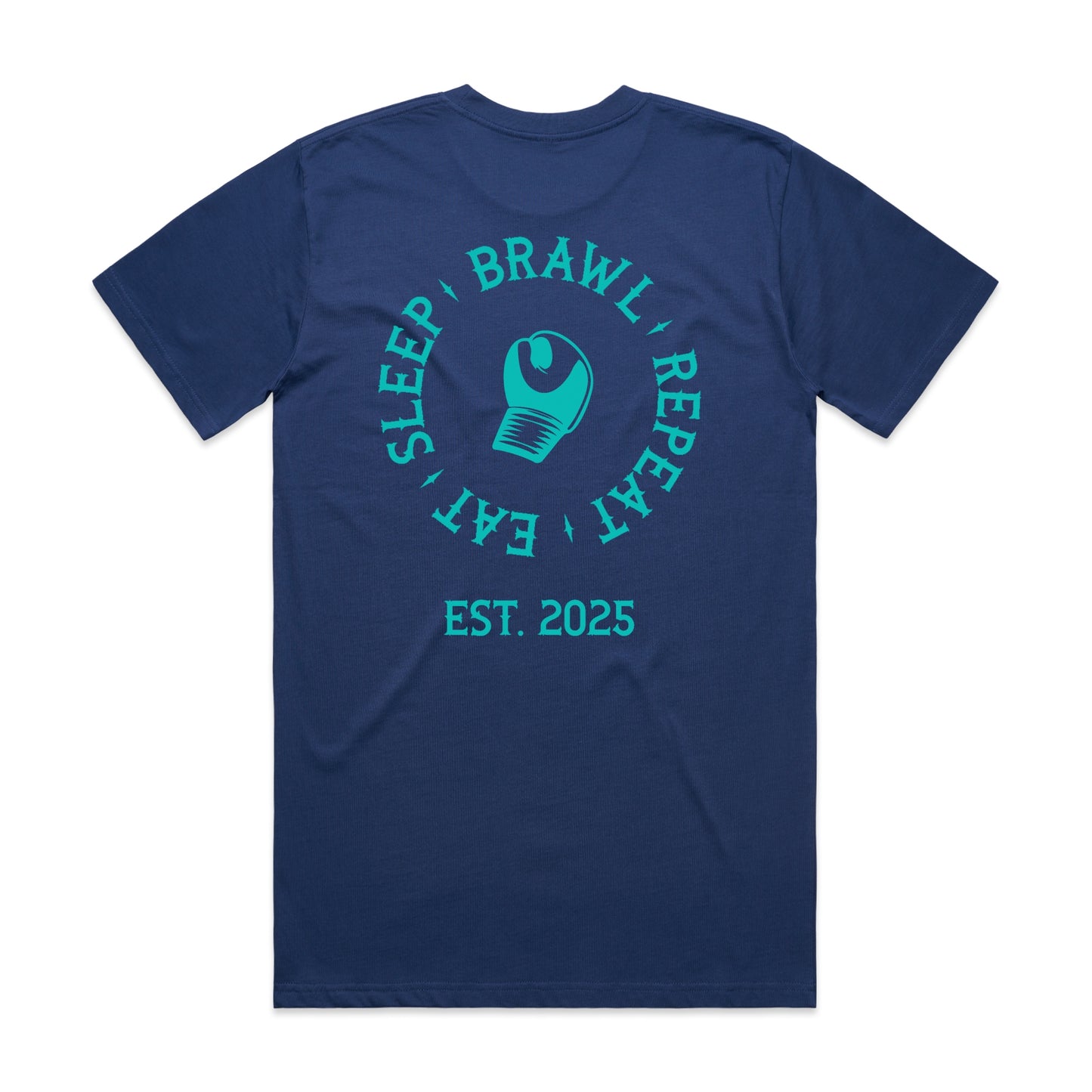 Womens Eat Sleep Brawl Repeat T- Shirt