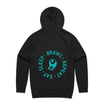 Womens Eat Sleep Brawl Repeat Hoodie
