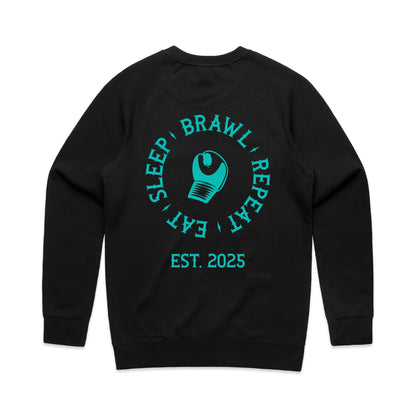 Womens Eat Sleep Brawl Repeat Jumper