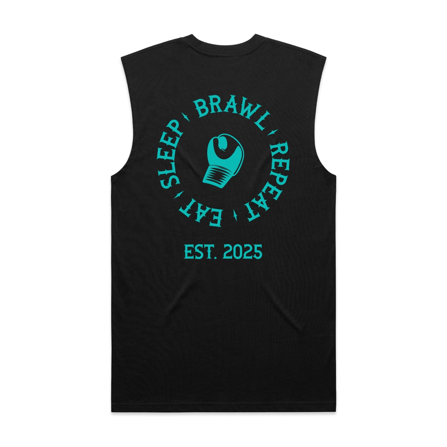 Womens Eat Sleep Brawl Repeat Singlet Top