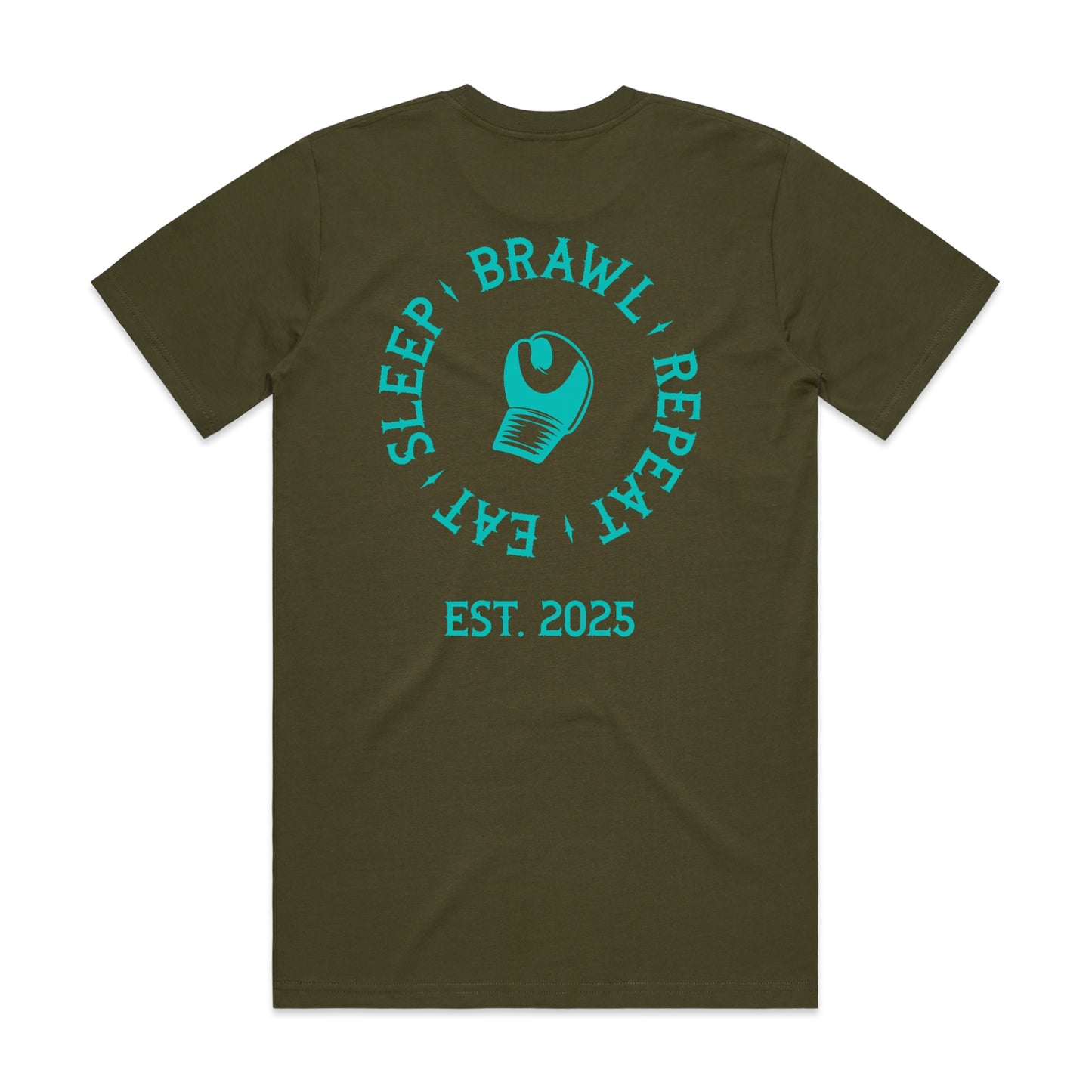 Womens Eat Sleep Brawl Repeat T- Shirt