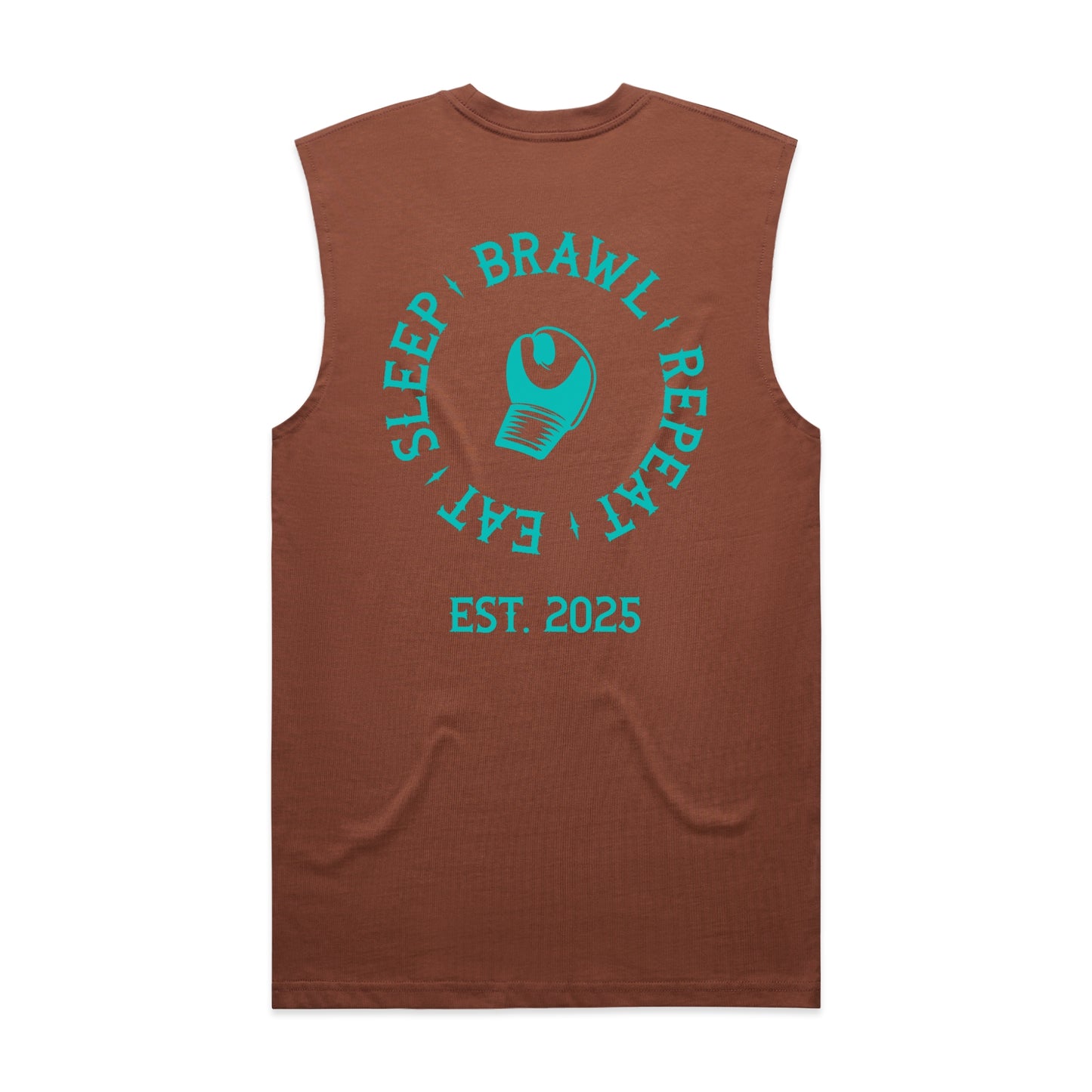 Womens Eat Sleep Brawl Repeat Singlet Top