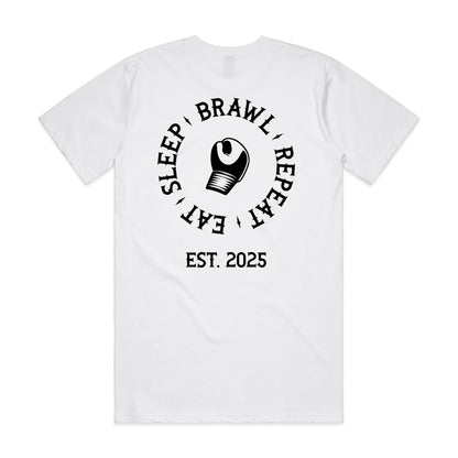 Mens Eat Sleep Brawl Repeat T-Shirt