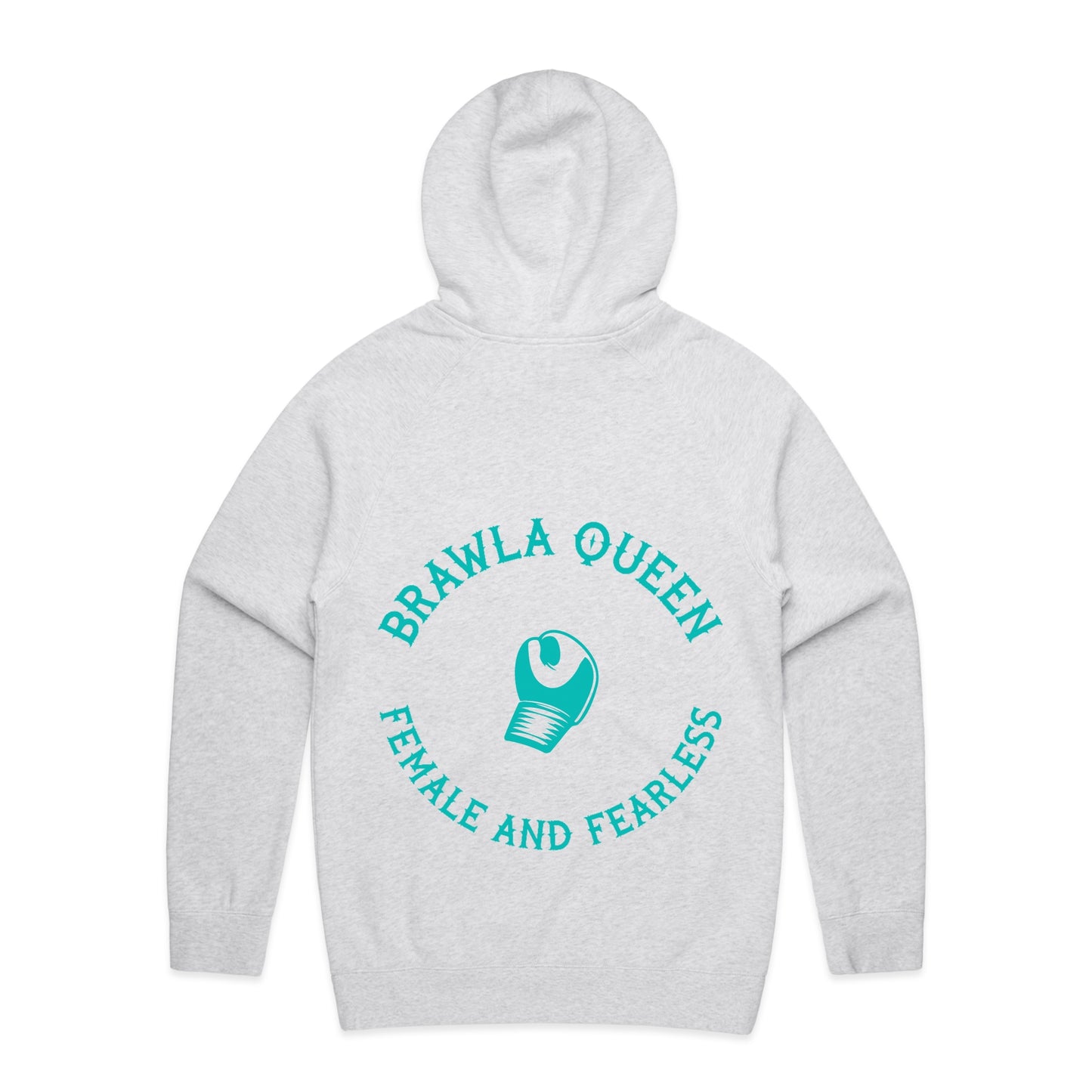 Womens Brawla Queen Hoodie - White Marle