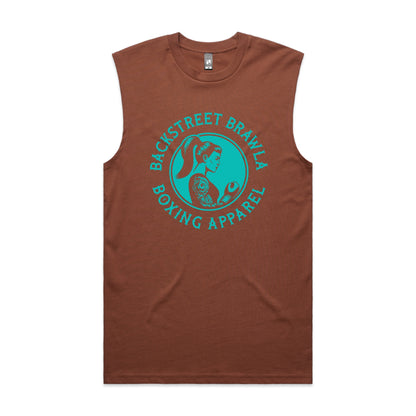 Womens Eat Sleep Brawl Repeat Singlet Top