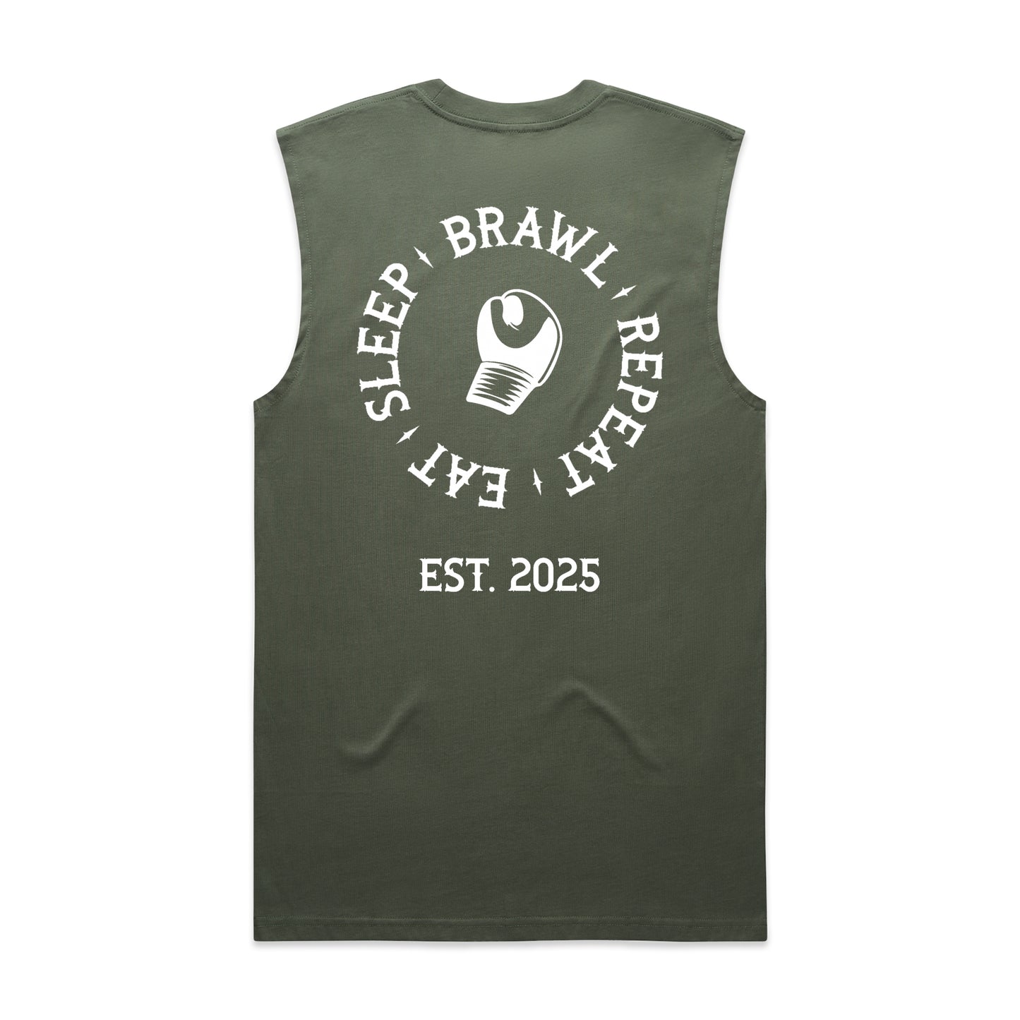 Mens Eat Sleep Brawl Repeat Singlet Top
