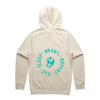 Womens Eat Sleep Brawl Repeat Hoodie