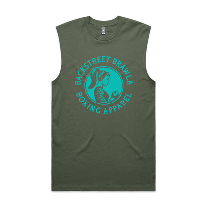 Womens Eat Sleep Brawl Repeat Singlet Top